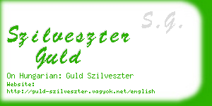 szilveszter guld business card